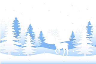 圣诞树与麋鹿